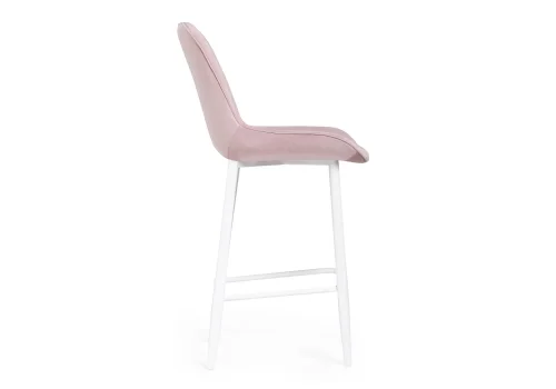 Полубарный стул Седа К розовый / белый 511174 Woodville, розовый/велюр, ножки/металл/белый, размеры - ****490*570 фото 3