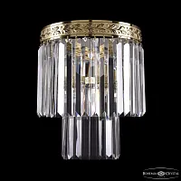Бра 85011B/30-35 G Bohemia Ivele Crystal прозрачный 3 лампы, основание золотое в стиле современный классический r