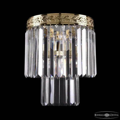 Бра 85011B/30-35 G Bohemia Ivele Crystal прозрачный на 3 лампы, основание золотое в стиле современный классический r