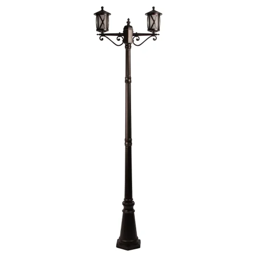 Парковый светильник Ravenna 100016/2200 LOFT IT уличный IP55 чёрный на 2 лампы, плафон белый в стиле классический кантри замковый E27