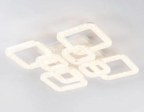 Люстра потолочная LED FA3921 Ambrella light белая на 1 лампа, основание белое в стиле современный хай-тек  фото 6