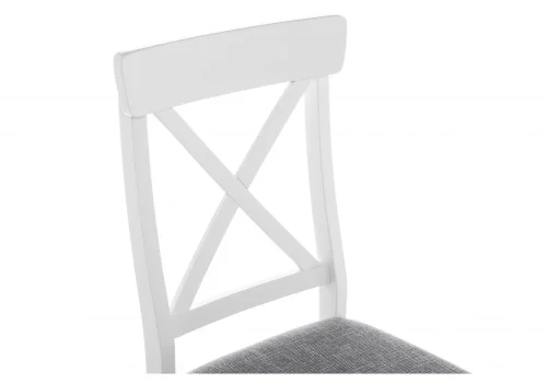 Деревянный стул Bern butter white / grey 11768 Woodville, серый/ткань, ножки/дерево/белый, размеры - ****460*530 фото 5
