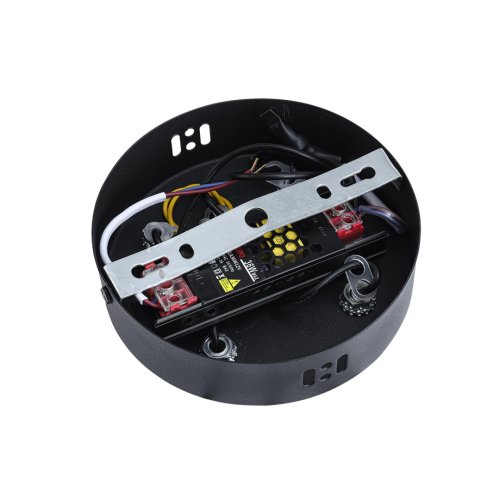 Люстра подвесная LED Vinora 8341/54L Lumion прозрачная на 1 лампу, основание чёрное в стиле минимализм современный хай-тек кольца фото 5