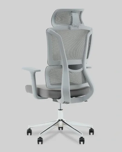 Кресло офисное TopChairs Forward, серый УТ000041377 Stool Group, серый/ткань сетка, ножки/металл/хром, размеры - ***** фото 5