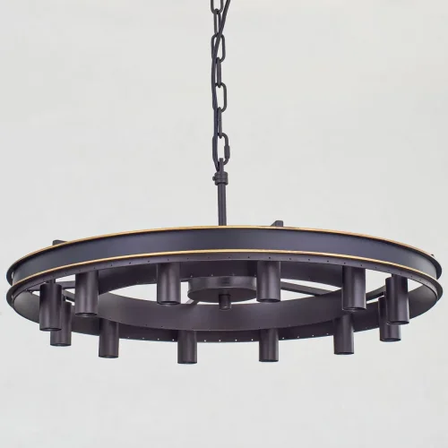 Люстра подвесная Мартин CL332121 Citilux прозрачная на 12 ламп, основание венге коричневое в стиле классический современный  фото 7