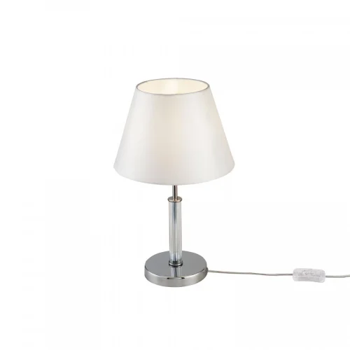 Настольная лампа Clarissa FR5020TL-01CH Freya белая 1 лампа, основание хром стекло металл в стиле современный 