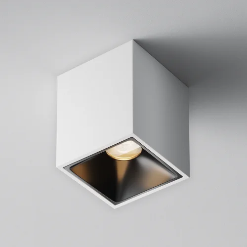 Светильник накладной LED Alfa LED C065CL-8W3K-SQ-WB Maytoni белый на 1 лампу, основание белое в стиле современный хай-тек квадратный фото 5