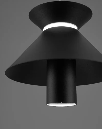 Светильник подвесной LED Ori V10885-PL Moderli чёрный 1 лампа, основание чёрное в стиле лофт современный  фото 4
