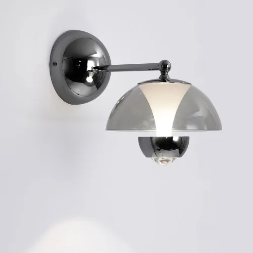 Бра LED Poughkeepsie LSP-7525 Lussole серый на 1 лампу, основание чёрное в стиле хай-тек современный 