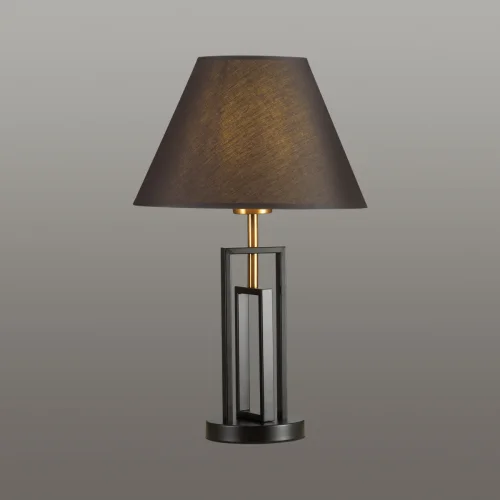 Настольная лампа Fletcher 5290/1T Lumion чёрная 1 лампа, основание чёрное металл в стиле современный  фото 3