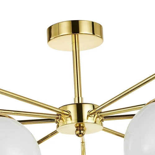Люстра потолочная Undine 2810-9P Favourite белая на 9 ламп, основание золотое в стиле классический  фото 3