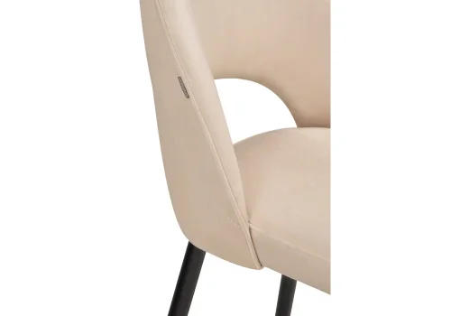 Полубарный стул Клэйн MR -26 / черный 532411 Woodville, бежевый/велюр, ножки/металл/чёрный, размеры - ****500*550 фото 6