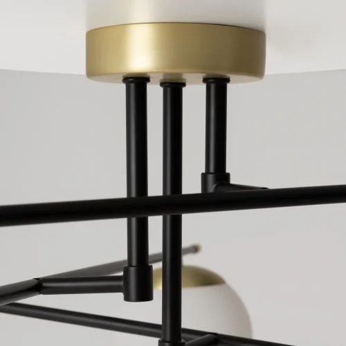 Люстра потолочная Nostalgia MOD048CL-06G Maytoni белая на 6 ламп, основание матовое золото в стиле современный шар фото 11