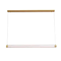 Светильник подвесной LED Pastel 1711/17 SP-19 Divinare прозрачный на 1 лампу, основание латунь в стиле современный линейный