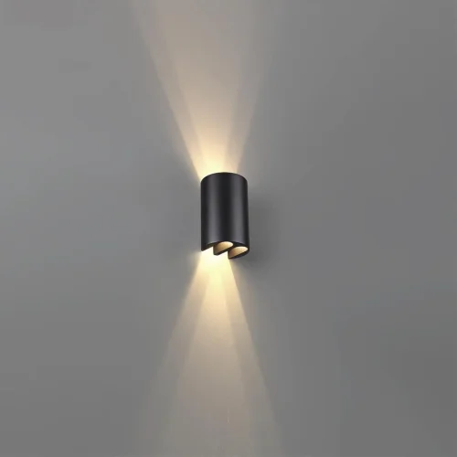 Настенный светильник LED уличный Bar 7125/4WL Odeon Light уличный IP54 чёрный на 1 лампу, плафон чёрный в стиле хай-тек современный LED фото 4