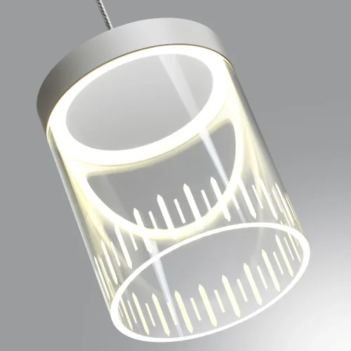 Светильник подвесной LED Aura 359007 Novotech белый прозрачный 1 лампа, основание белое в стиле хай-тек современный  фото 3