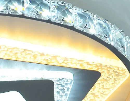 Люстра потолочная LED с пультом FA242 Ambrella light белая на 1 лампа, основание белое в стиле хай-тек с пультом фото 6