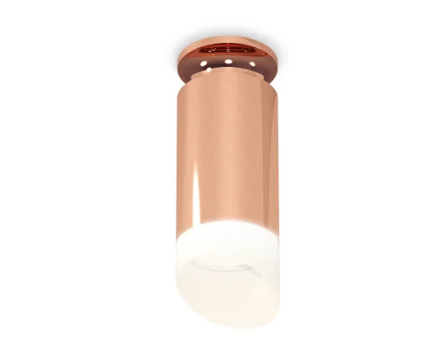Светильник накладной Techno spot XS6326083 Ambrella light золотой розовый 1 лампа, основание золотое розовое в стиле современный круглый