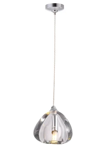 Светильник подвесной VERANO SP1 TRANSPARENT Crystal Lux прозрачный 1 лампа, основание хром в стиле современный  фото 3