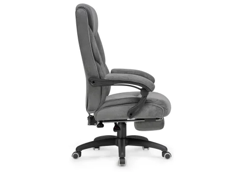 Компьютерное кресло Traun dark gray / black 15399 Woodville, серый/велюр, ножки/пластик/чёрный, размеры - *1170***700* фото 5