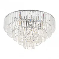 Люстра потолочная Sorrento-7209 377209/8/570 CR Arte Milano прозрачная на 8 ламп, основание хром в стиле современный 