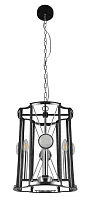 Светильник подвесной TANDEM SP4 D410 CHROME Crystal Lux хром чёрный 4 лампы, основание хром в стиле модерн 