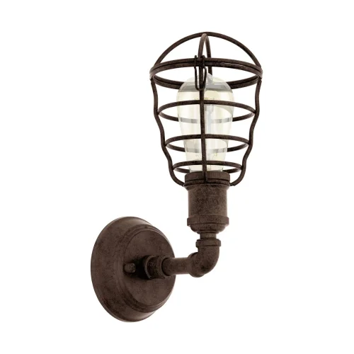 Бра лофт PORT SETON 49811 Eglo коричневый на 1 лампа, основание коричневое в стиле лофт 