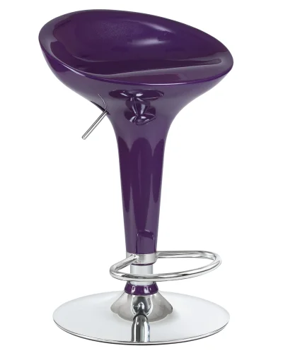 Стул барный 1004-LM BOMBA,  цвет сиденья фиолетовый металлик, цвет основания хром Dobrin, фиолетовый/, ножки/металл/хром, размеры - 660*880***430*360