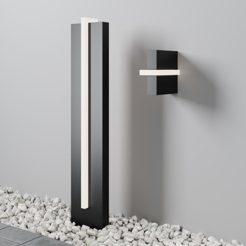 Настенный светильник LED уличный Line O484WL-L6GF3K Maytoni уличный IP65 графит на 1 лампу, плафон графит в стиле современный хай-тек LED фото 6