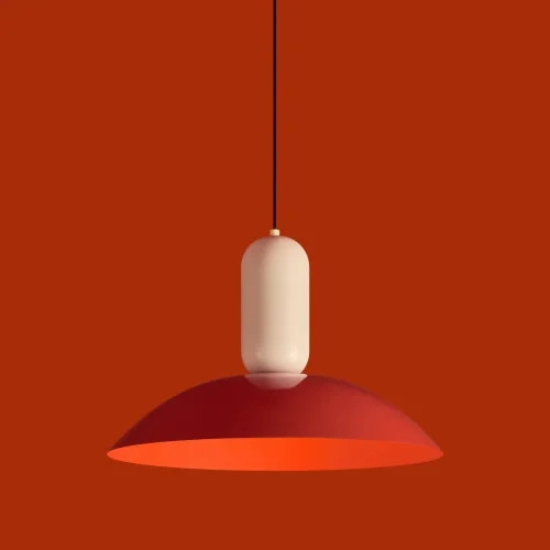 Светильник подвесной Lotus FR5551PL-01WR Freya разноцветный красный на 1 лампу, основание чёрное в стиле джапанди современный мемфис фото 5