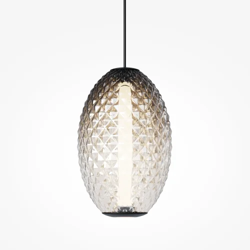 Светильник подвесной LED Bruma MOD397PL-L14B3K Maytoni дымчатый на 1 лампу, основание чёрное в стиле современный фото 3