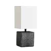 Настольная лампа Megan A4429LT-1BA Arte Lamp белая 1 лампа, основание чёрное керамика в стиле современный 