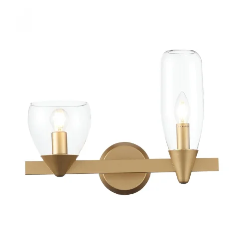 Бра Teneresa SL1119.201.02 ST-Luce прозрачный на 2 лампы, основание золотое в стиле современный 