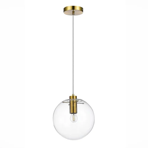 Светильник подвесной Noor SL1056.213.01 ST-Luce прозрачный 1 лампа, основание золотое в стиле современный шар фото 2