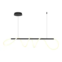 Светильник подвесной LED Sagrato SL6102.403.45 ST-Luce белый 1 лампа, основание чёрное в стиле хай-тек 
