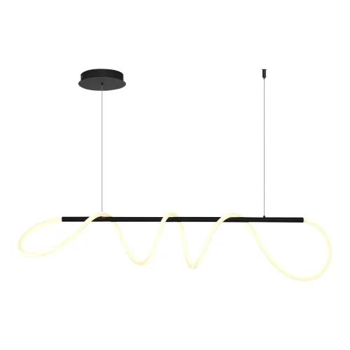 Светильник подвесной LED Sagrato SL6102.403.45 ST-Luce белый на 1 лампу, основание чёрное в стиле хай-тек 