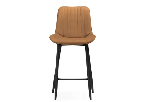 Полубарный стул Седа К кирпичный / черный 571400 Woodville, кирпичный/велюр, ножки/металл/чёрный, размеры - ****490*570 фото 2