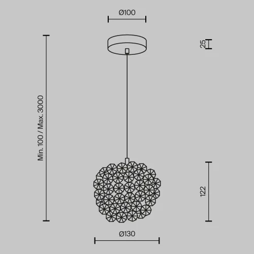 Светильник подвесной Adamant MOD487PL-01BS Maytoni прозрачный на 1 лампу, основание латунь в стиле современный шар фото 7 Светильник подвесной Adamant MOD487PL-01BS Maytoni прозрачный на 1 лампу, основание латунь в стиле современный шар фото 7