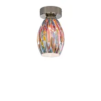 Светильник накладной PL 10009/1 Reccagni Angelo разноцветный 1 лампа, основание никель в стиле современный классический круглый