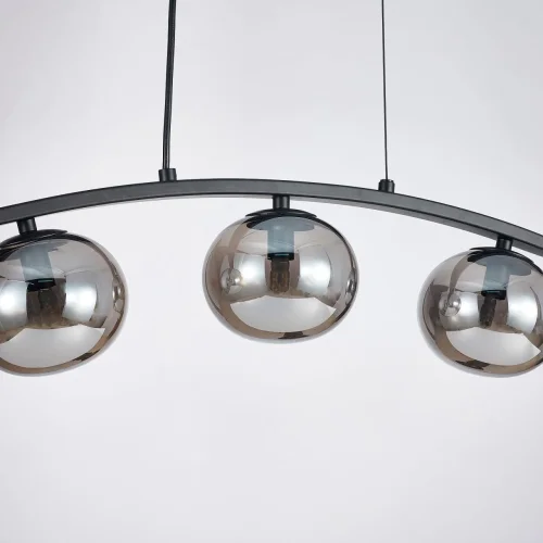 Светильник подвесной Arcata 4054-5P Favourite серый чёрный 5 ламп, основание чёрное в стиле современный шар фото 3