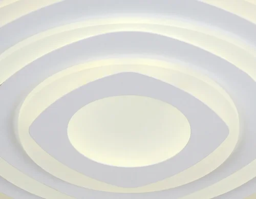 Люстра потолочная LED с пультом Acrylica original FA788 Ambrella light белая на 1 лампа, основание белое в стиле современный хай-тек с пультом кольца фото 5