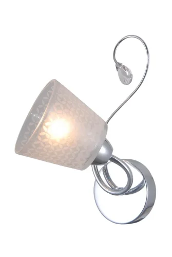 Бра 76057/1W CHROME Natali Kovaltseva белый на 1 лампу, основание хром в стиле классический 