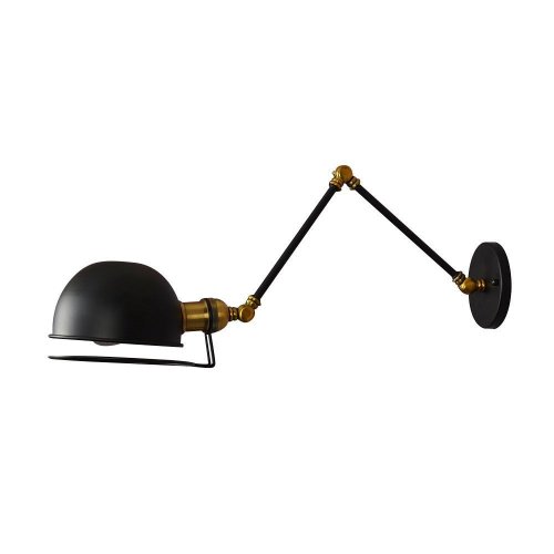 Бра лофт Glum LDW B011-2 BК Lumina Deco чёрный на 1 лампа, основание чёрное в стиле лофт 