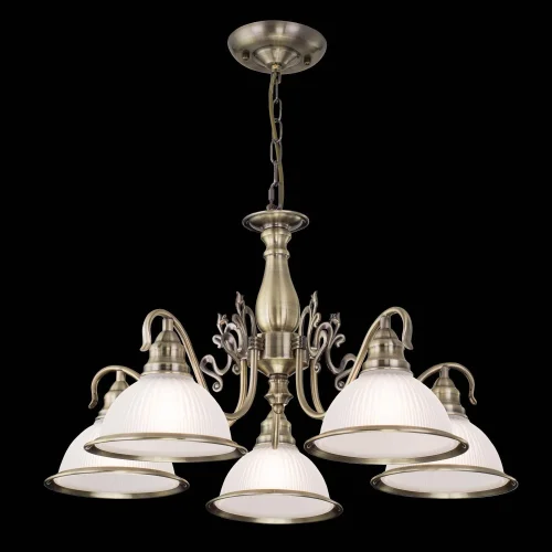 Люстра подвесная Идальго CL434151 Citilux белая на 5 ламп, основание бронзовое в стиле классический кантри  фото 2