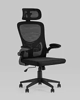 Кресло офисное TopChairs Airone, черный УТ000036682 Stool Group, чёрный/сетка текстиль, ножки/металл/чёрный, размеры - *****