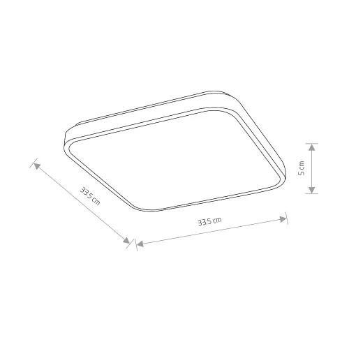 Светильник потолочный Agnes Square Pro 10983-NW Nowodvorski белый на 1 лампу, основание чёрное в стиле современный квадратный фото 6