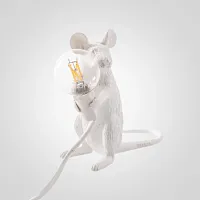 Настольная лампа Seletti Mouse 73705-22 ImperiumLoft белая 1 лампа, основание белое металл в стиле лофт 