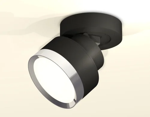 Светильник накладной XM8102003 Ambrella light чёрный 1 лампа, основание чёрное в стиле хай-тек круглый фото 3