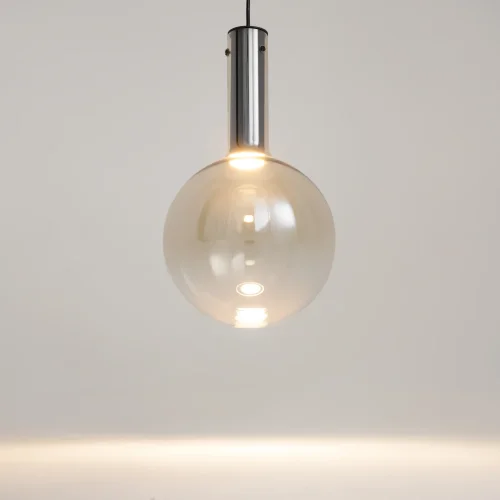 Светильник подвесной LED Nebula MOD182PL-L6CG3K Maytoni прозрачный на 1 лампу, основание чёрное в стиле современный фото 7