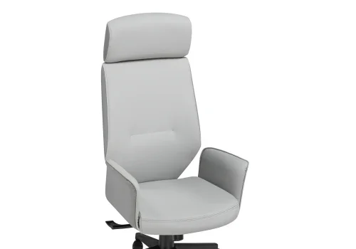 Компьютерное кресло Leo light gray / dark gray 15819 Woodville, серый/экокожа, ножки/металл/чёрный, размеры - *1300***640*700 фото 12